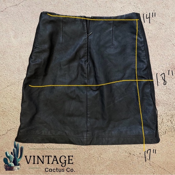 POW WOW WOMENS GENUINE LEATHER LINED MINI SKIRT - Picture 5 of 5